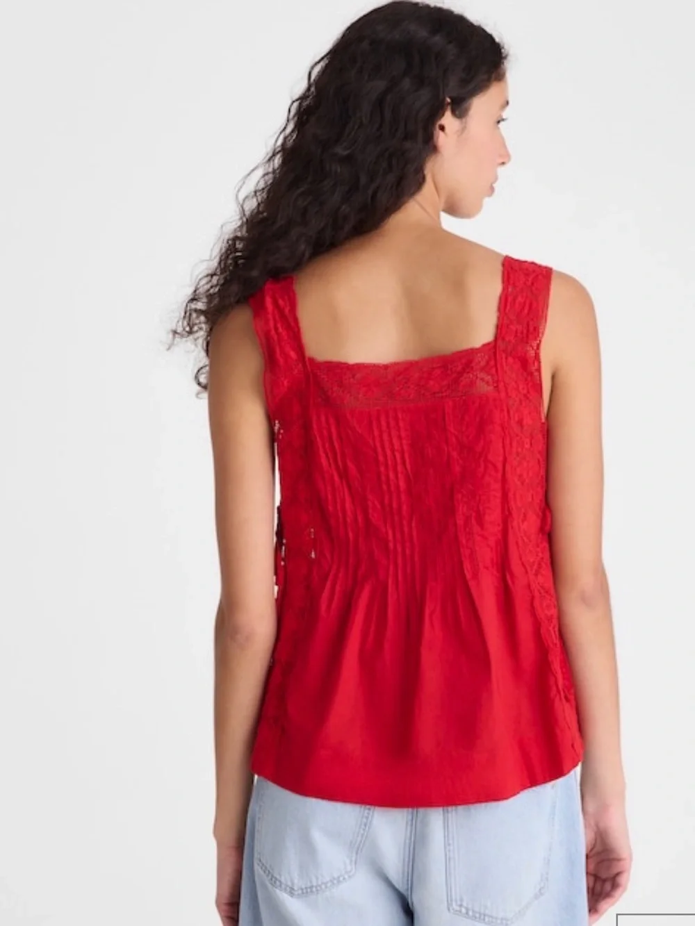 MADEWELL M The Sophie Top COTTON LACE TANK OA390 $88